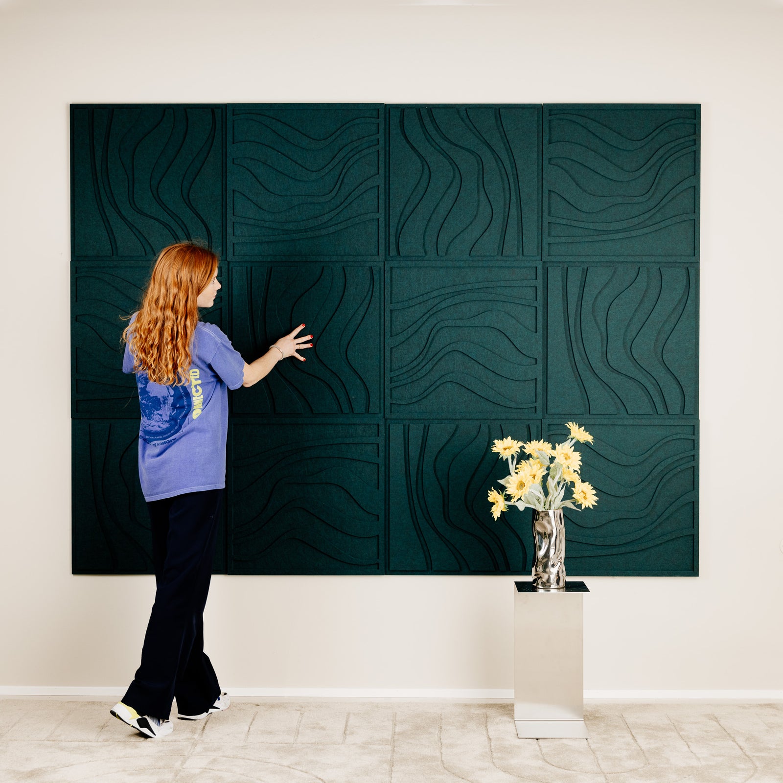 Wave Tile - Petroleum Green