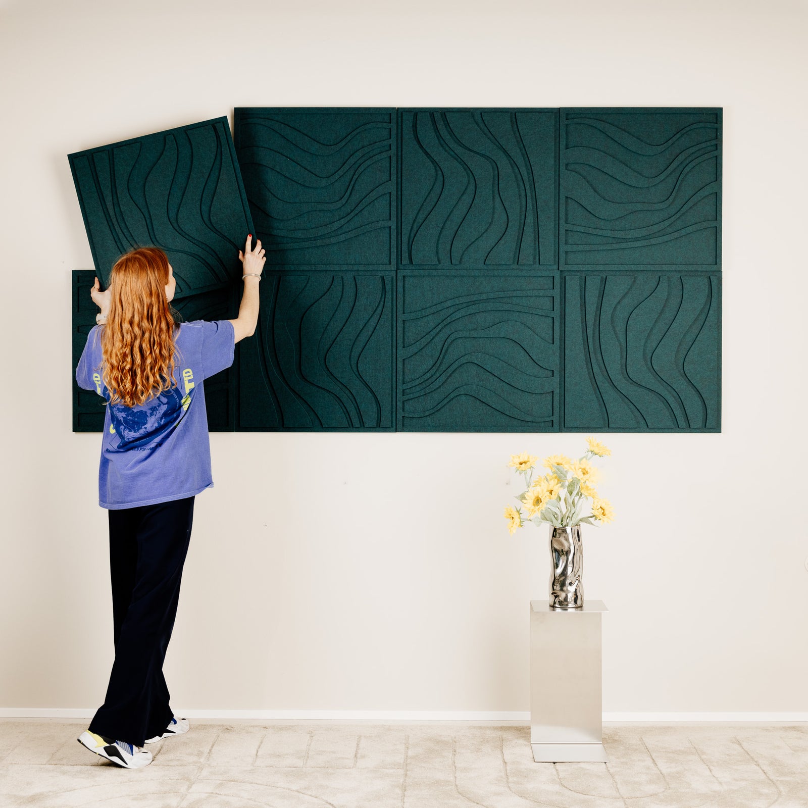 Wave Tile - Petroleum Green