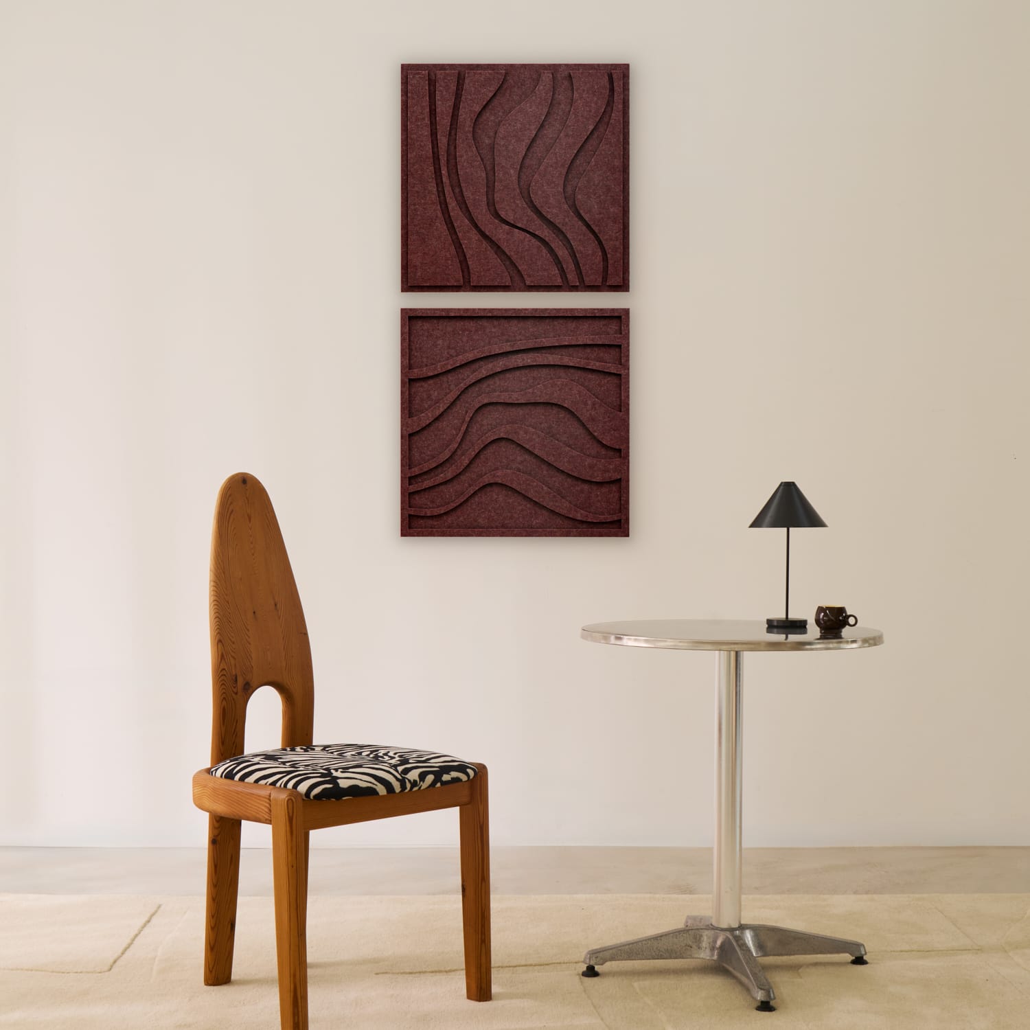 Wave Tile - Reddish Brown