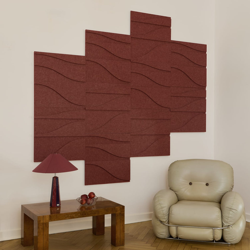 Curve Tile - Reddish Brown