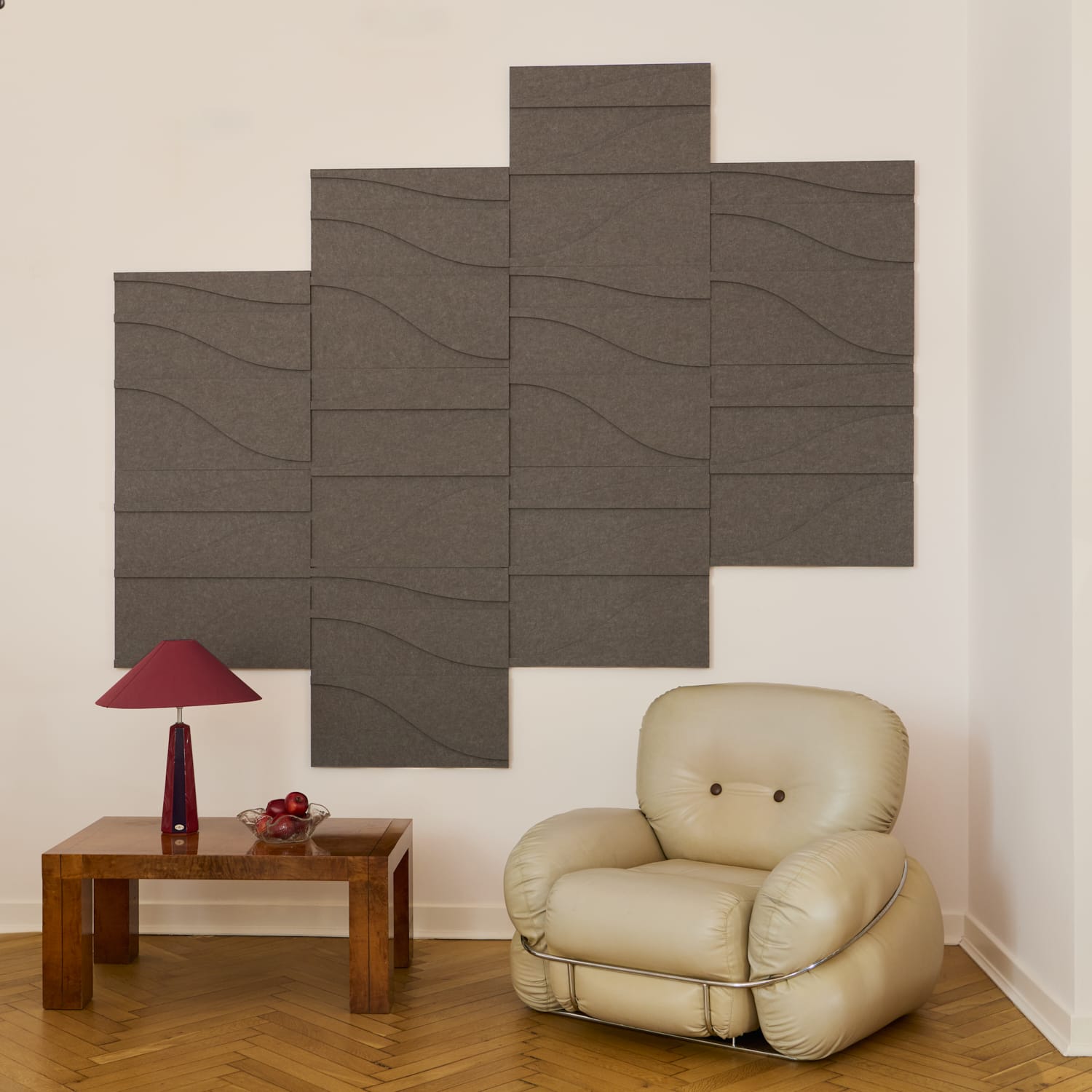 Curve Tile - Warm Grey