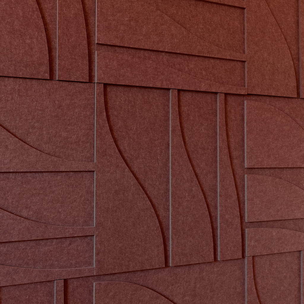 Curve Tile - Reddish Brown