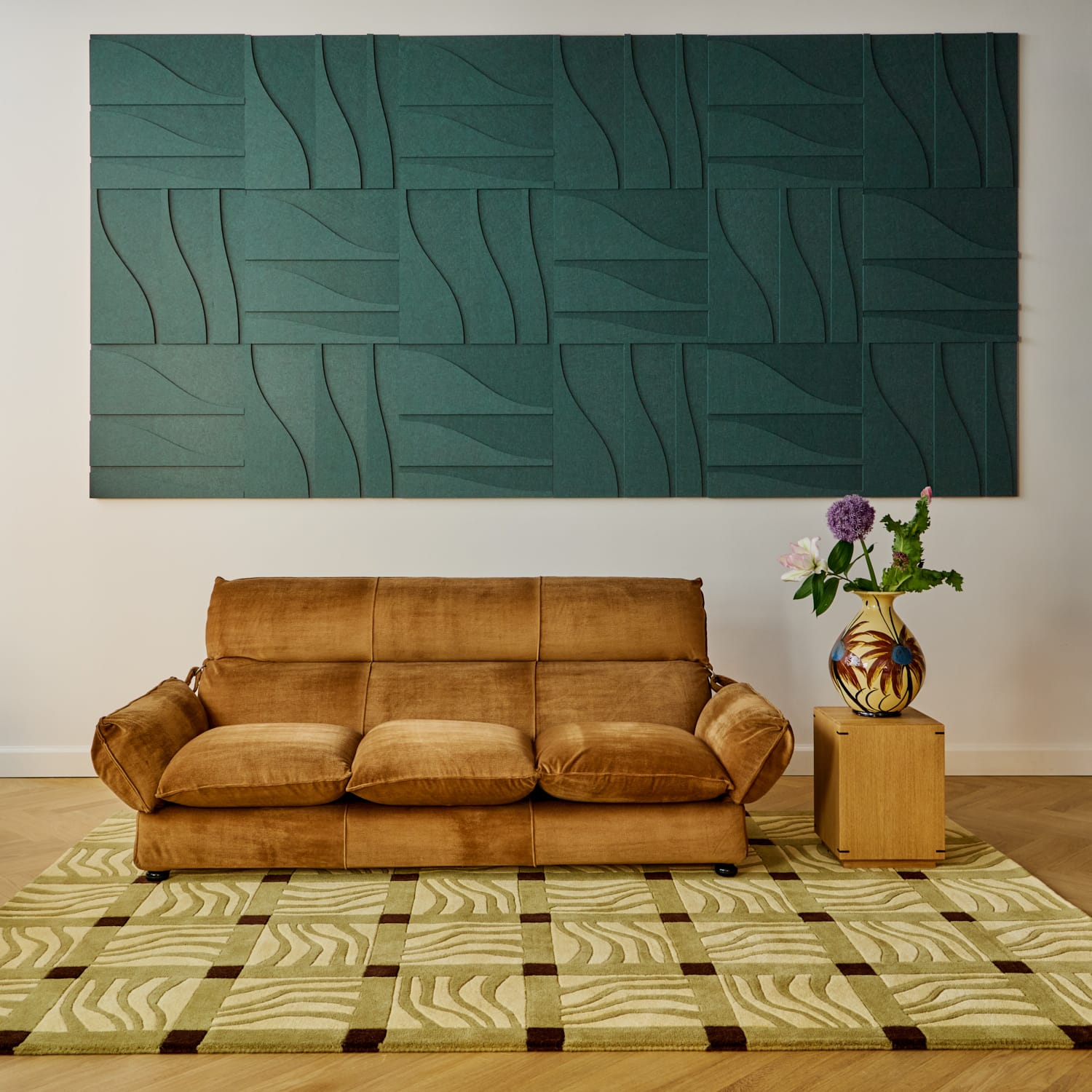 Curve Tile - Petroleum Green