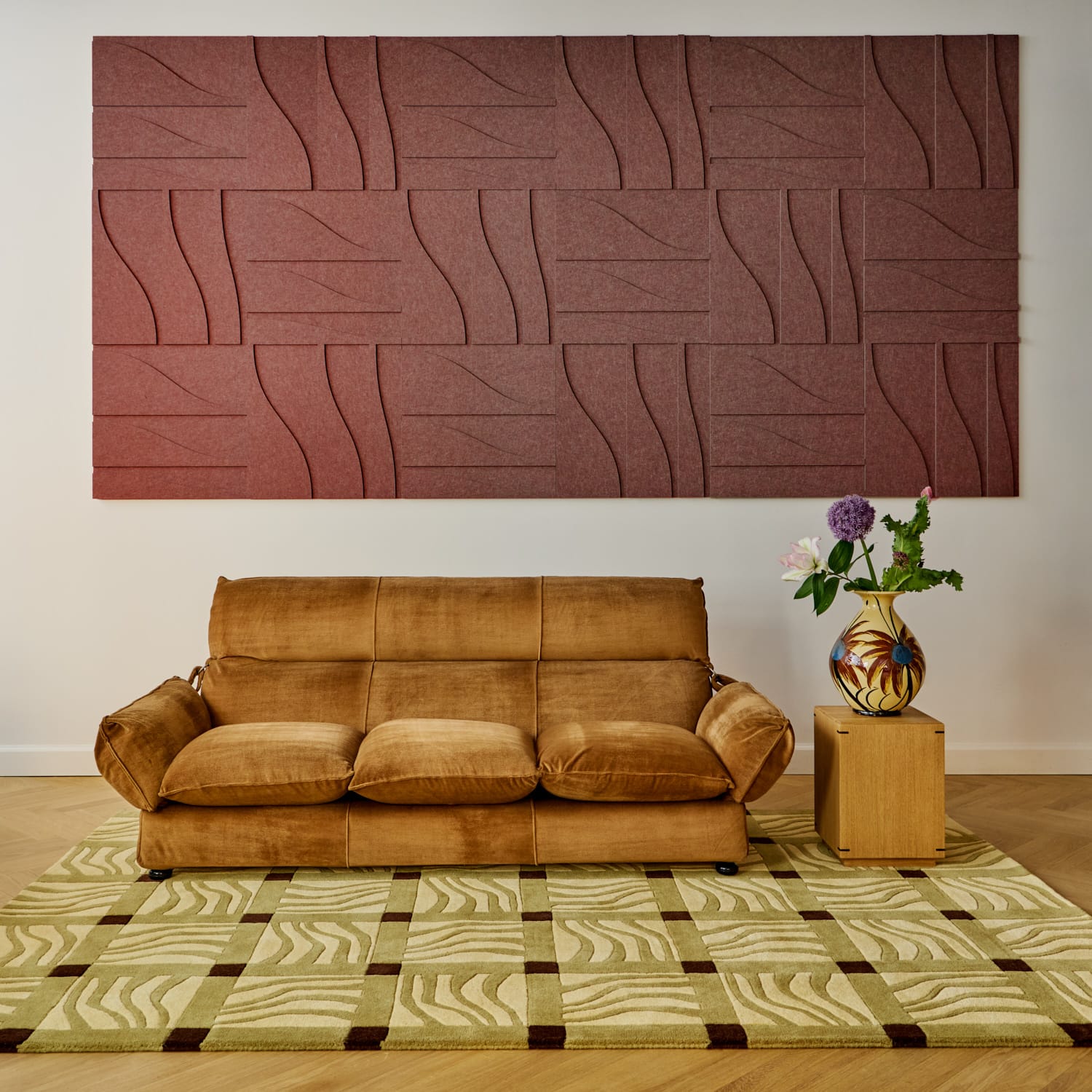 Curve Tile - Reddish Brown