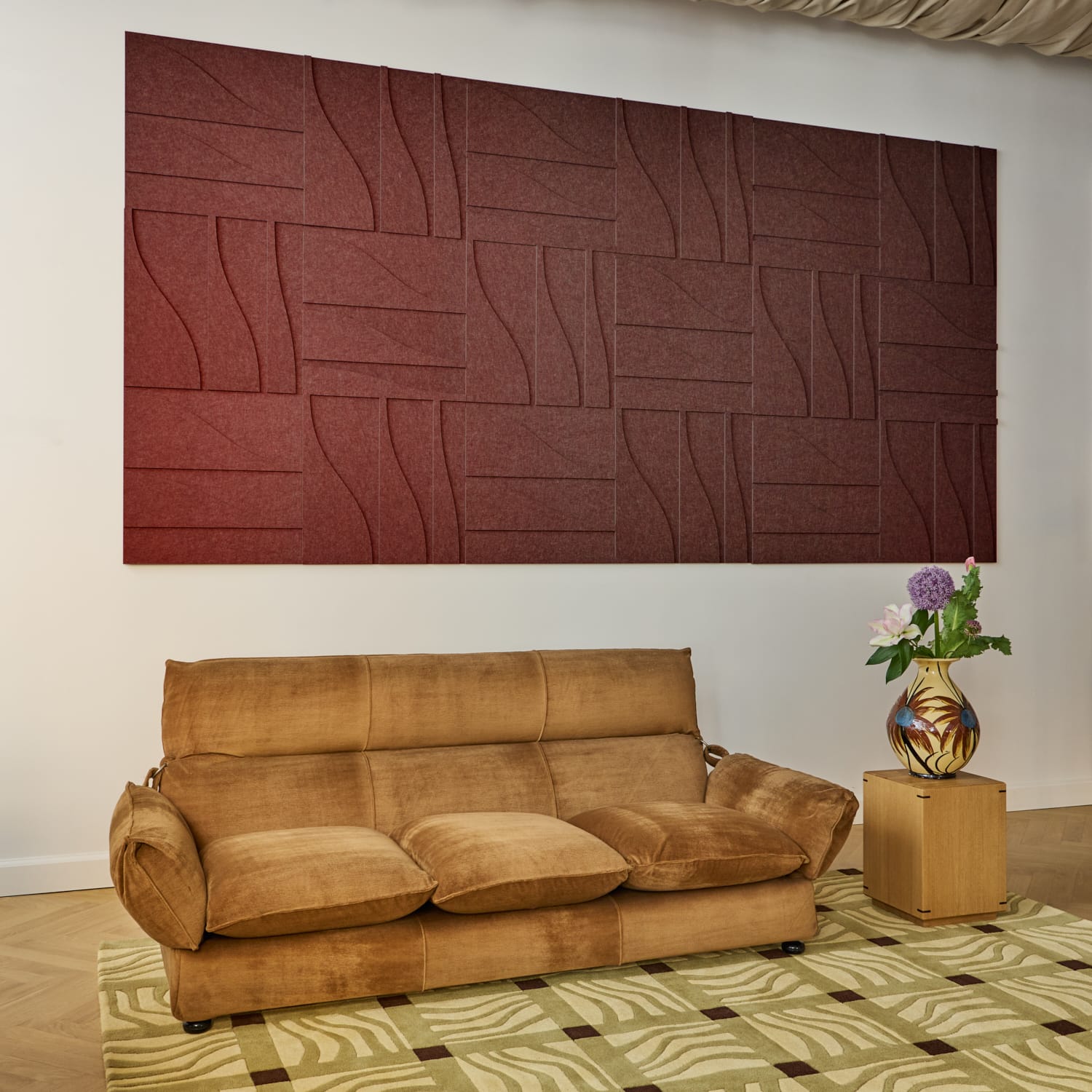 Curve Tile - Reddish Brown