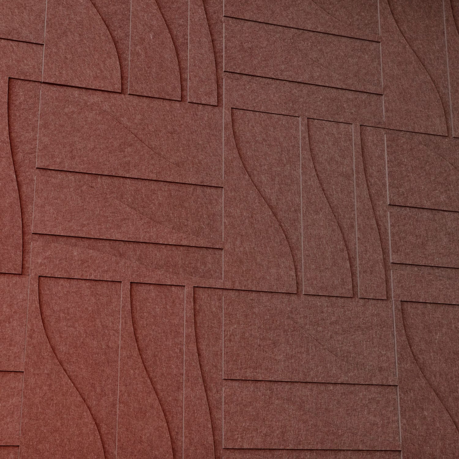 Curve Tile - Reddish Brown