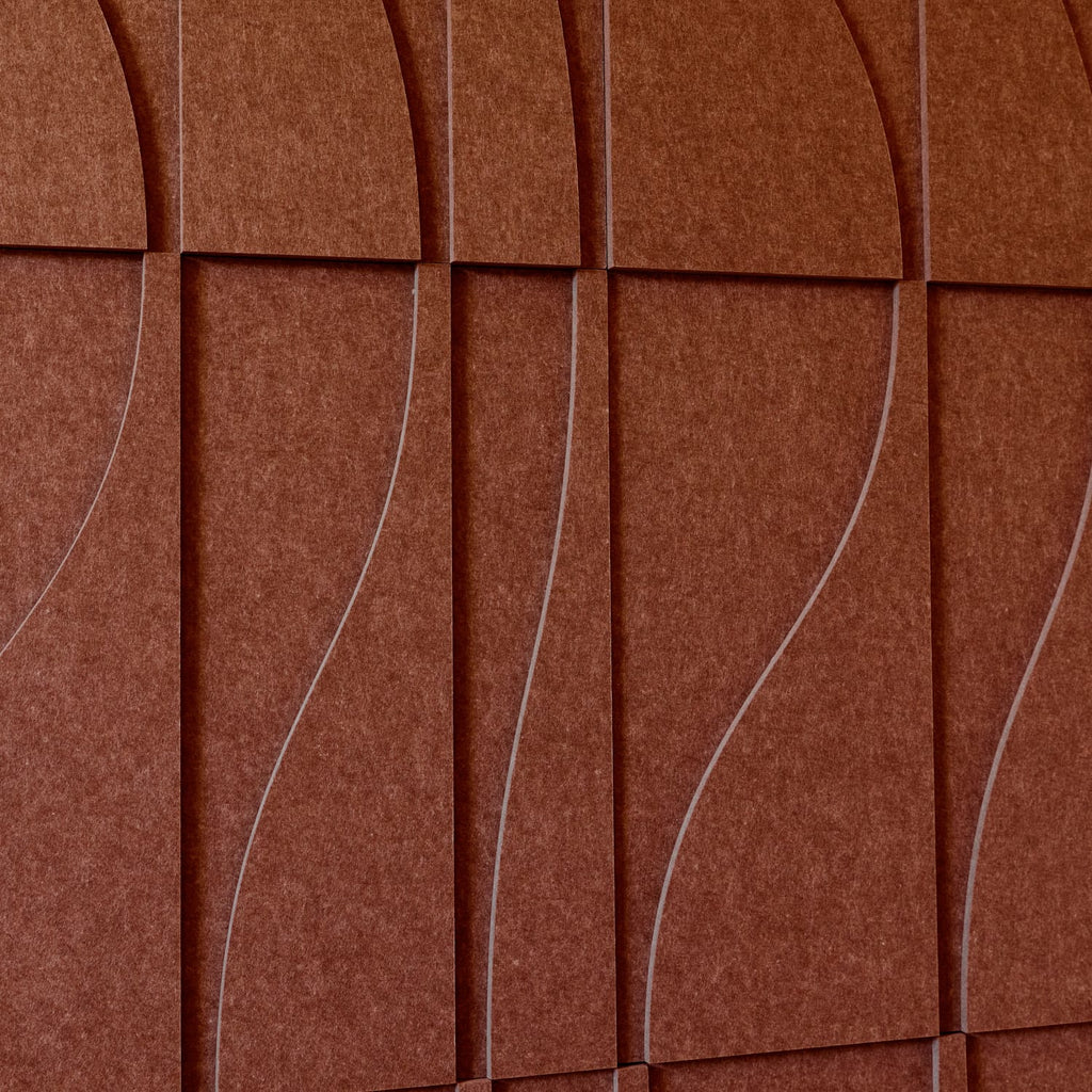 Curve Tile - Reddish Brown