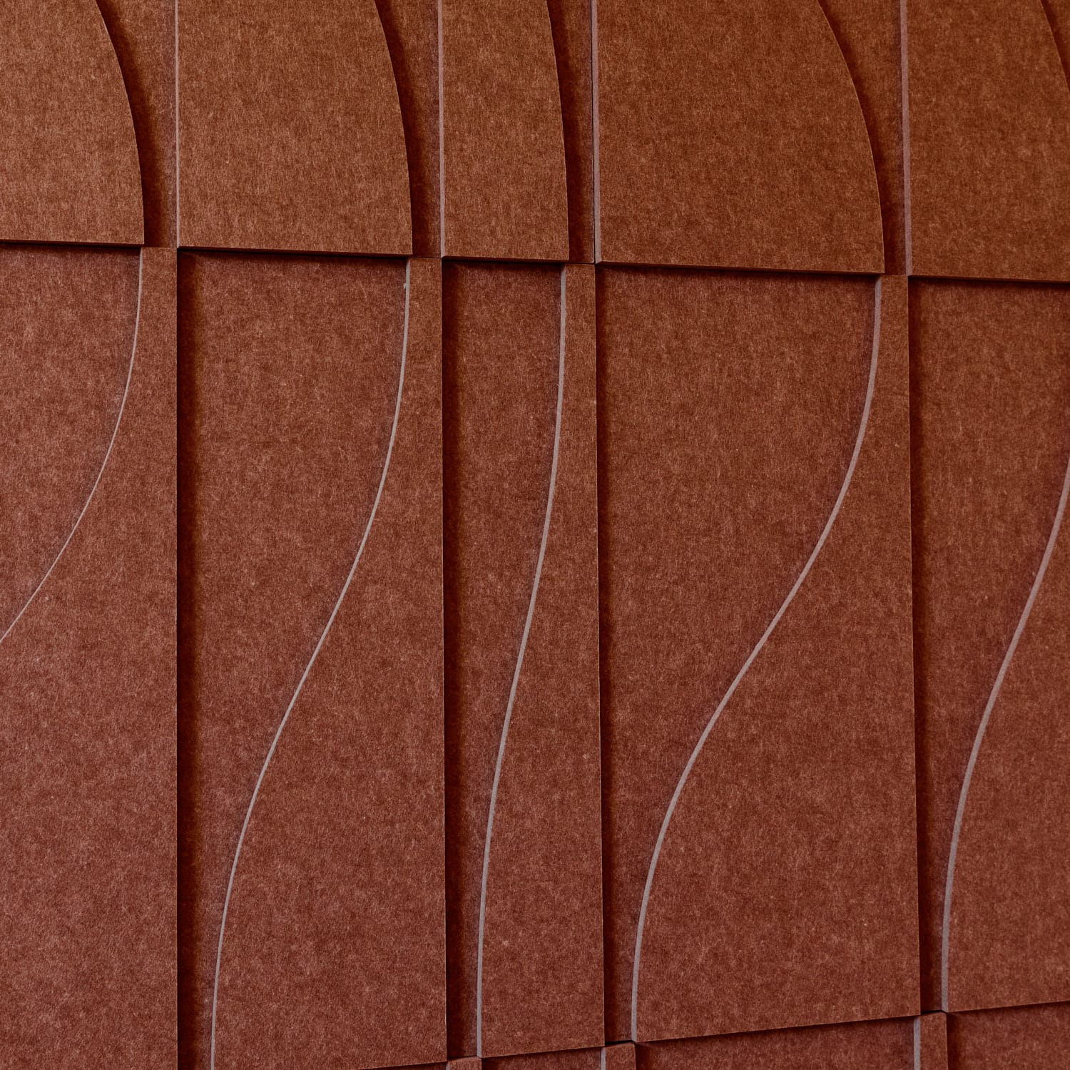 Curve Tile - Reddish Brown