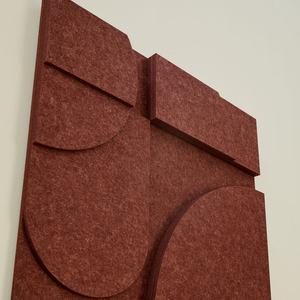 Geometric - Reddish Brown