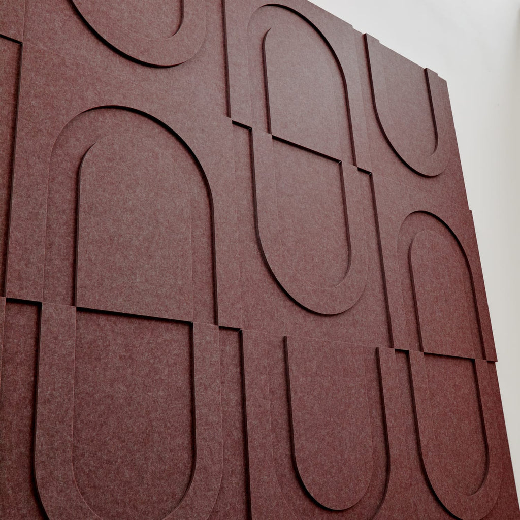 Geometric Tile - Reddish Brown