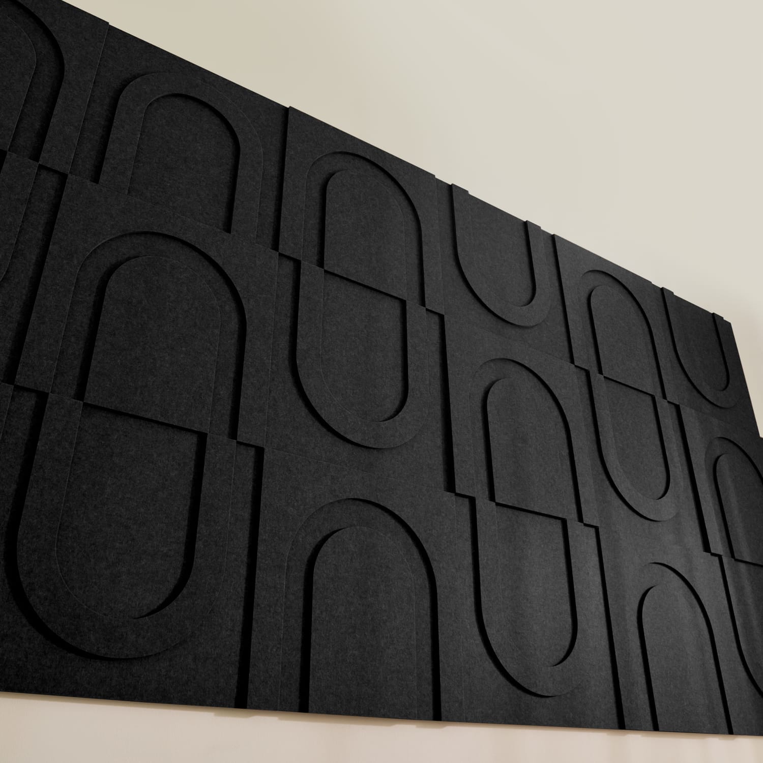 Geometric Tile - Night Black