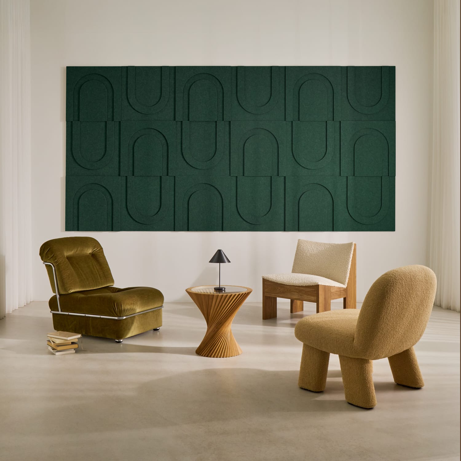 Geometric Tile - Petroleum Green