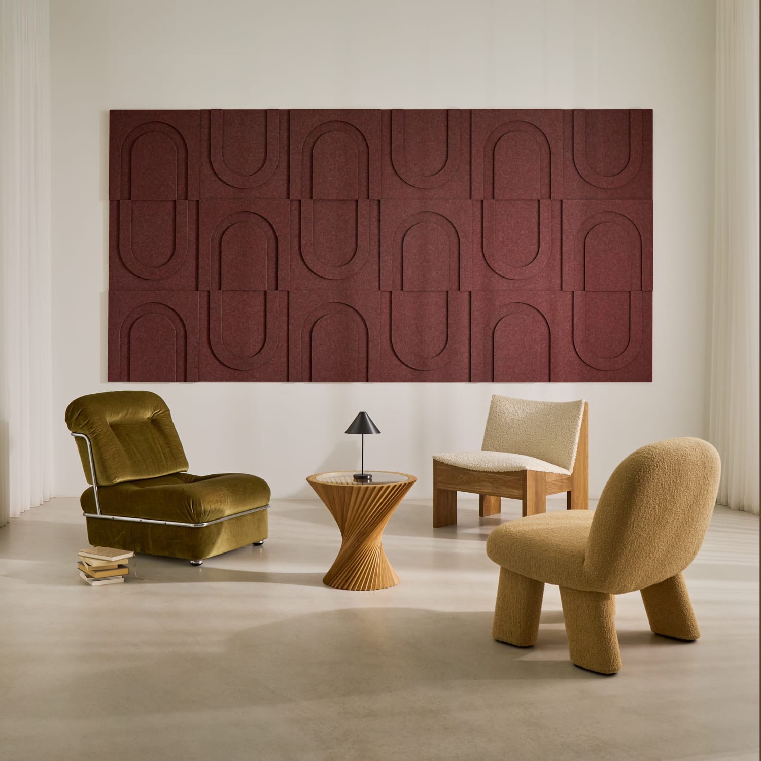 Geometric Tile - Reddish Brown