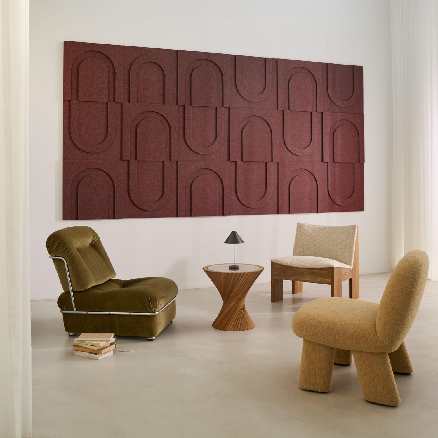 Geometric Tile - Reddish Brown