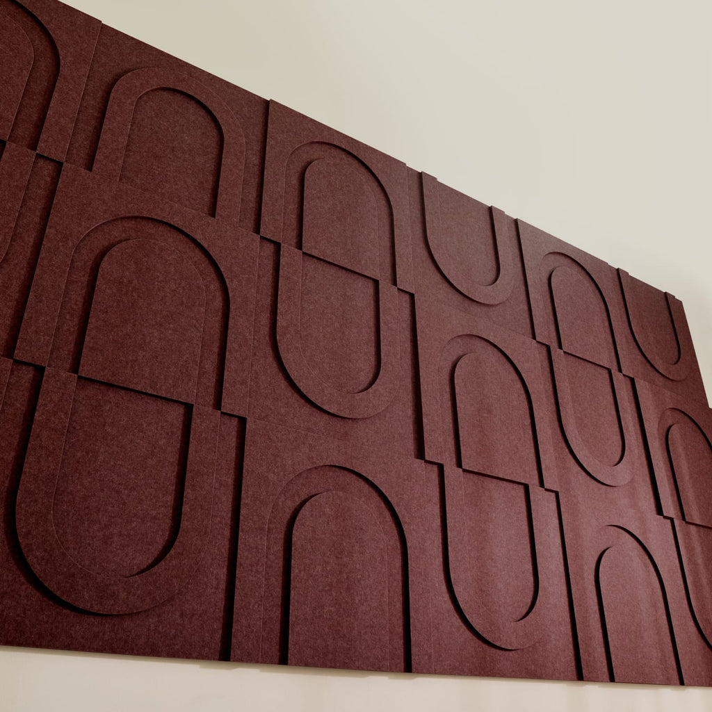 Geometric Tile - Reddish Brown