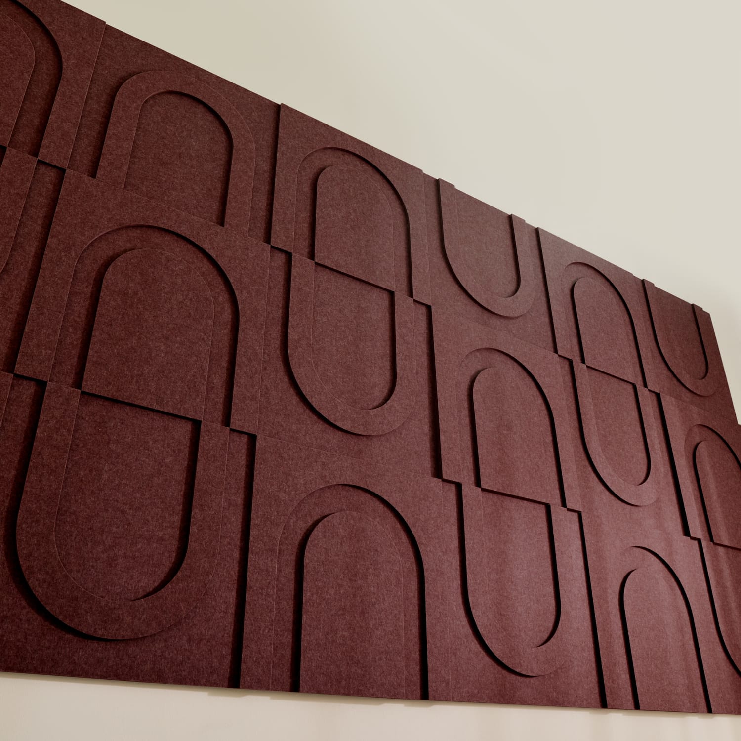 Geometric Tile - Reddish Brown
