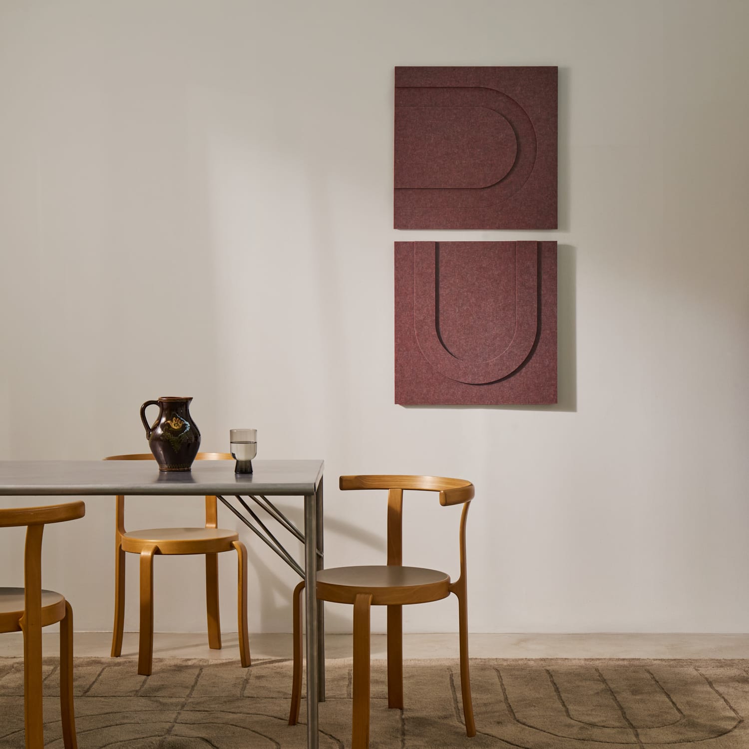 Geometric Tile - Reddish Brown