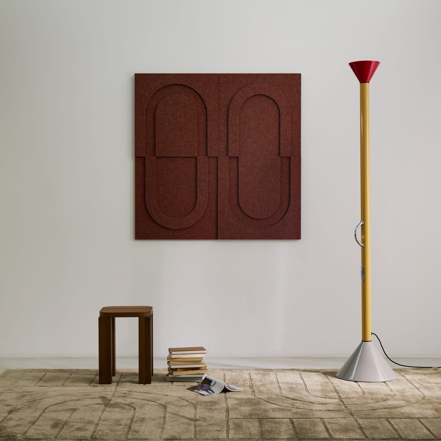 Geometric Tile - Reddish Brown