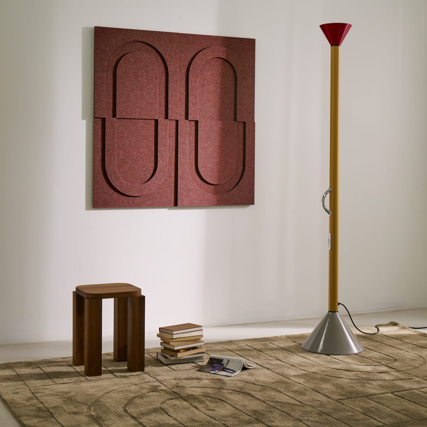 Geometric Tile - Reddish Brown