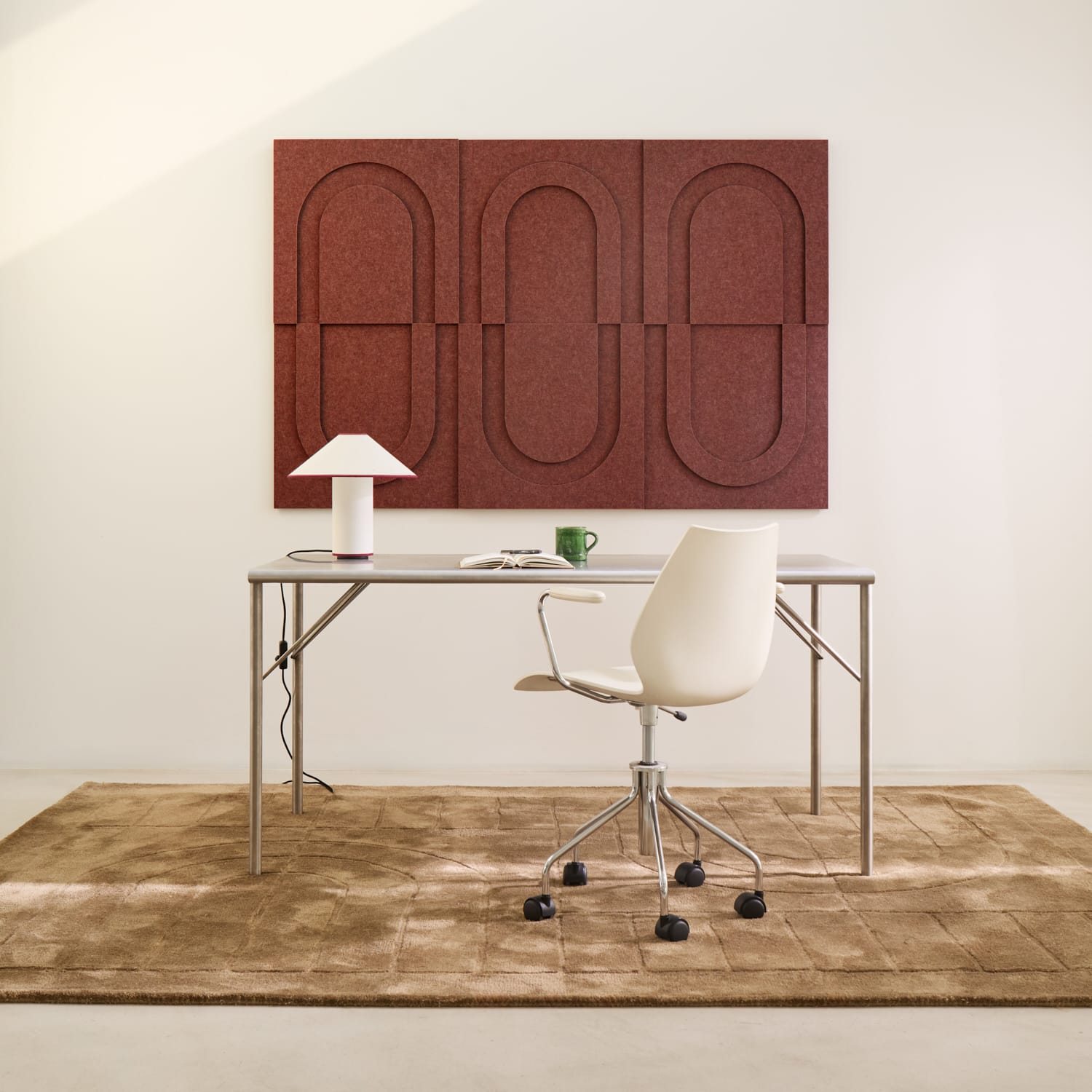 Geometric Tile - Reddish Brown