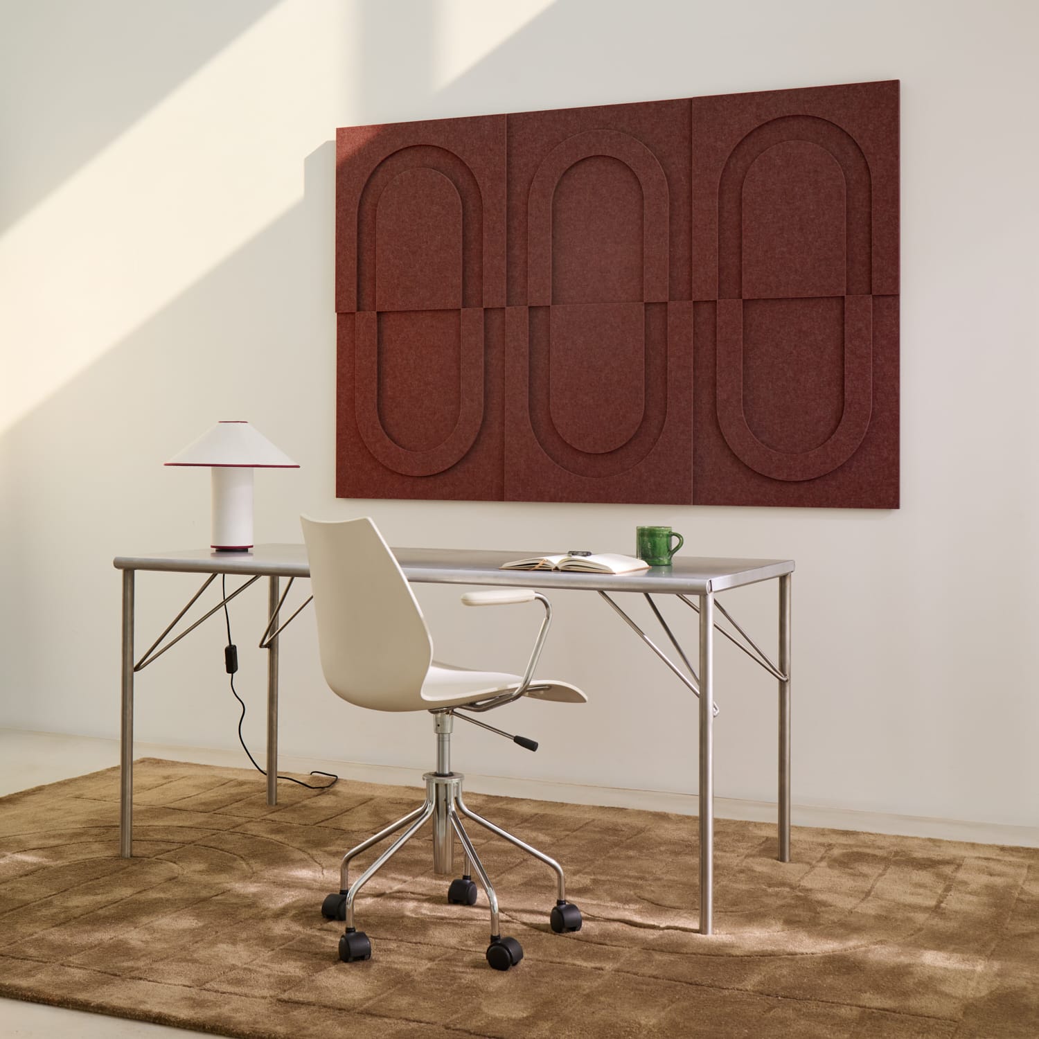 Geometric Tile - Reddish Brown