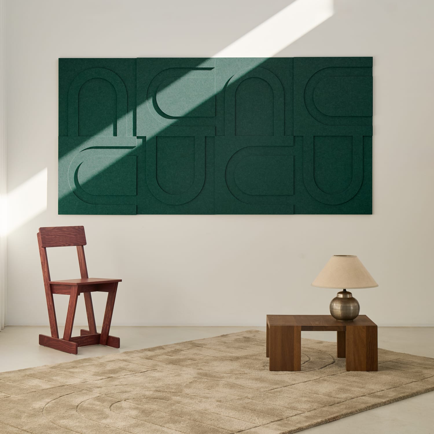 Geometric Tile - Petroleum Green