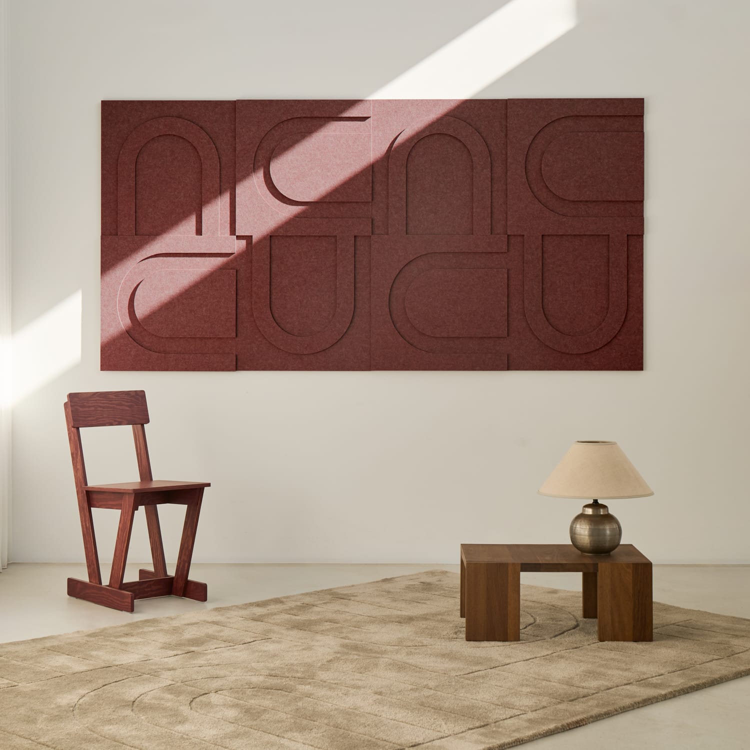 Geometric Tile - Reddish Brown