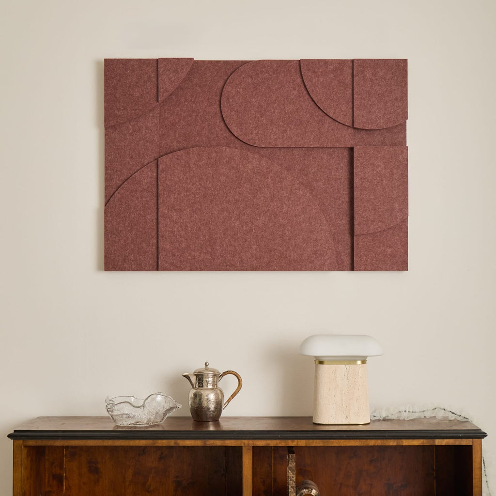 Geometric - Reddish Brown