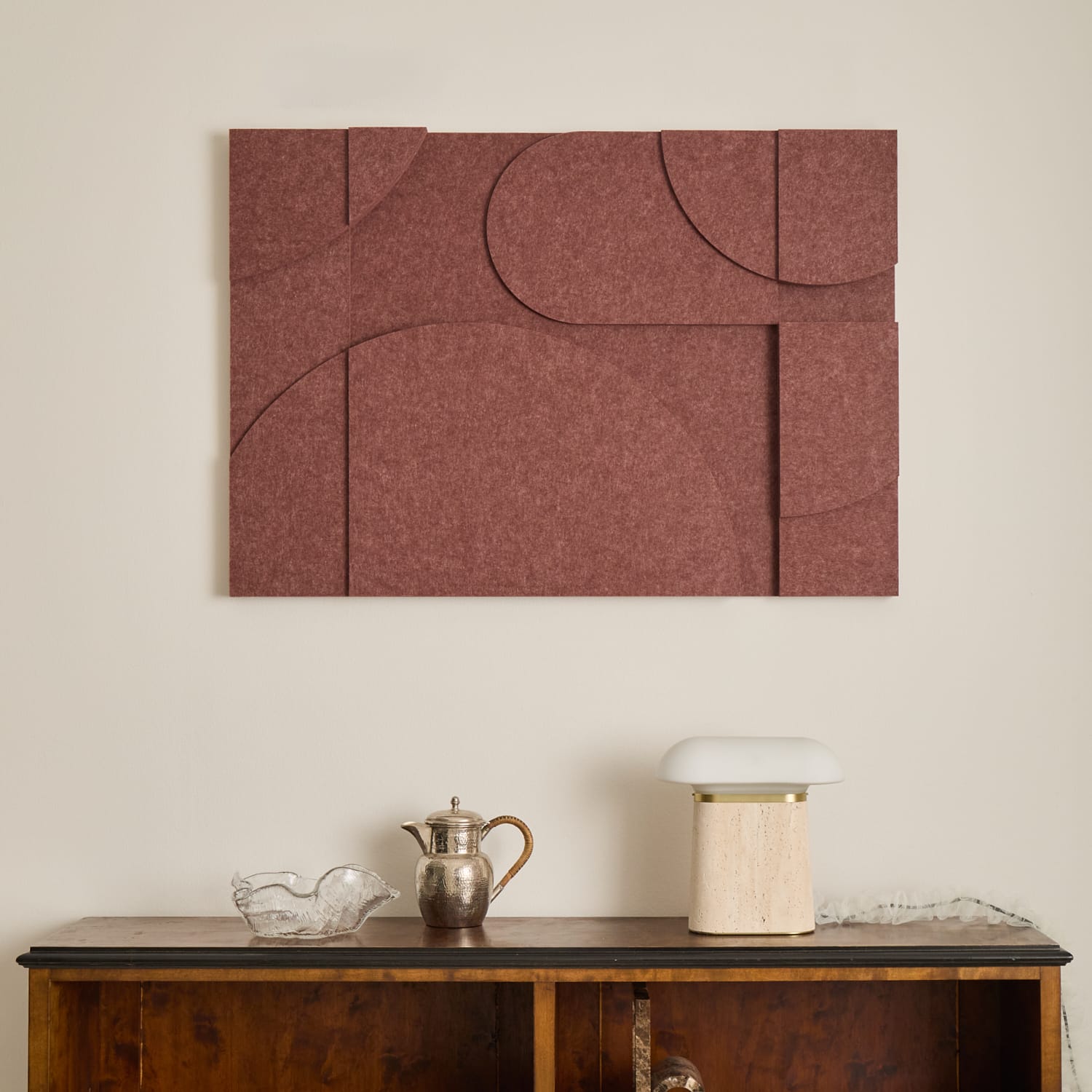 Geometric - Reddish Brown