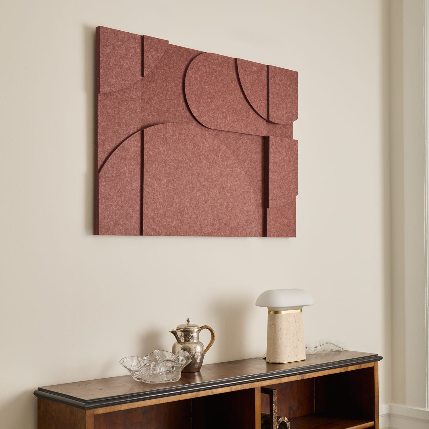 Geometric - Reddish Brown