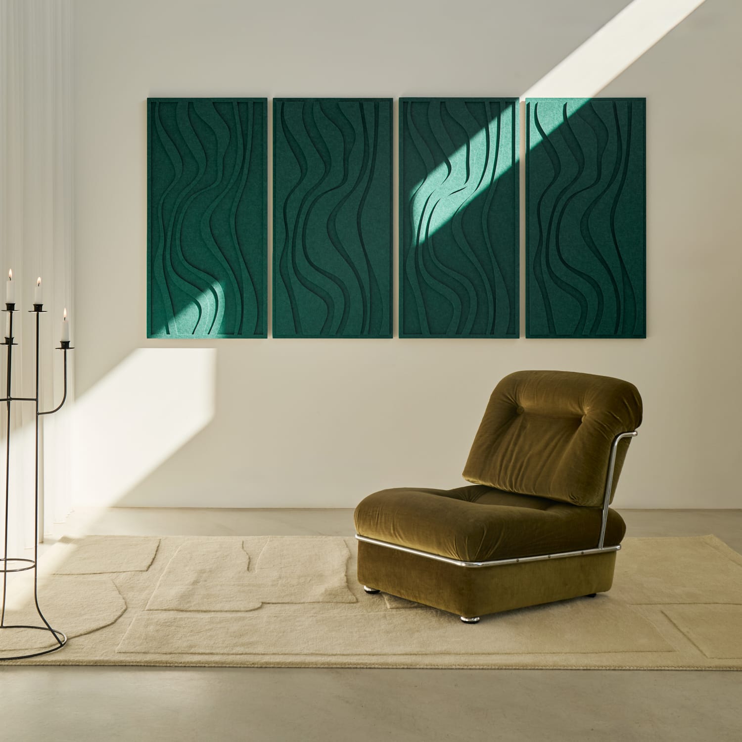 Wave Long - Petroleum Green
