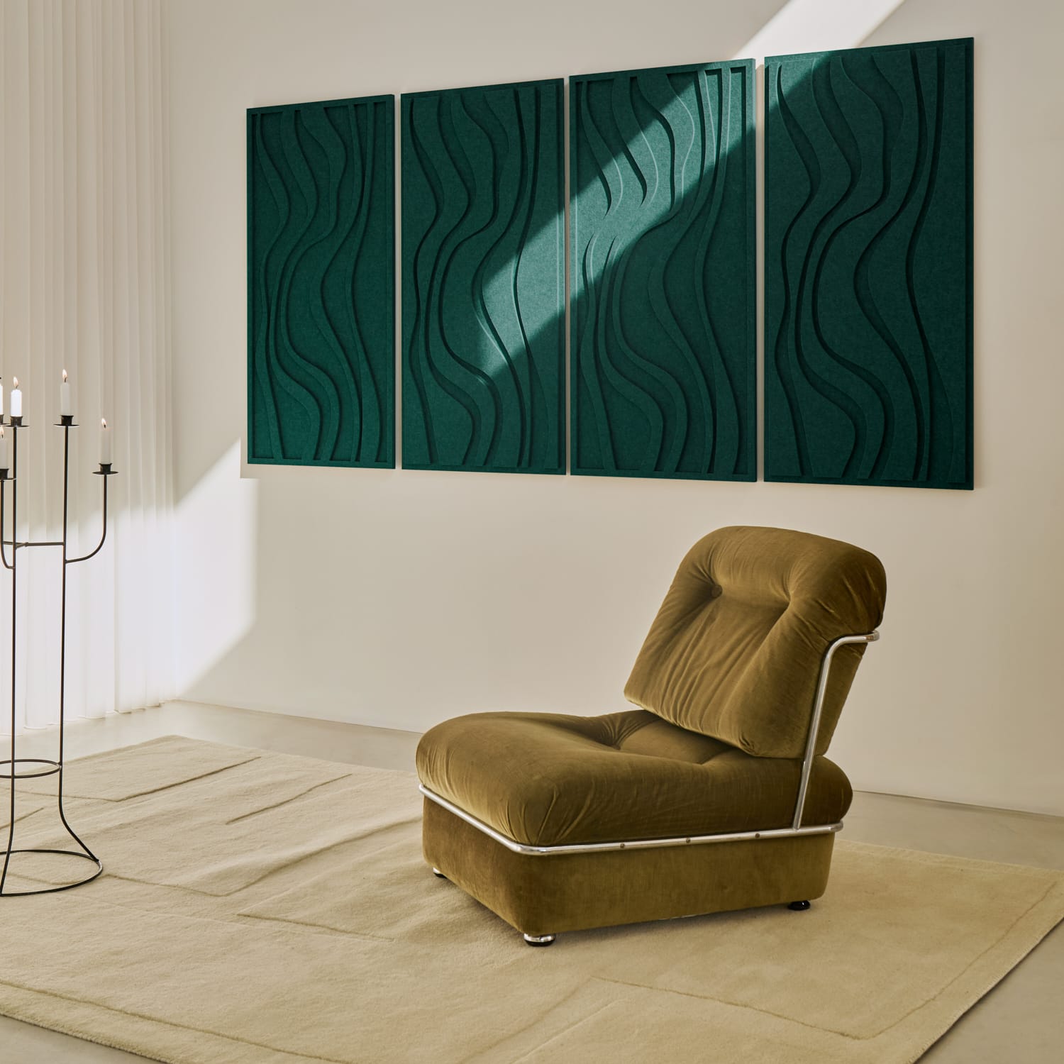 Wave Long - Petroleum Green