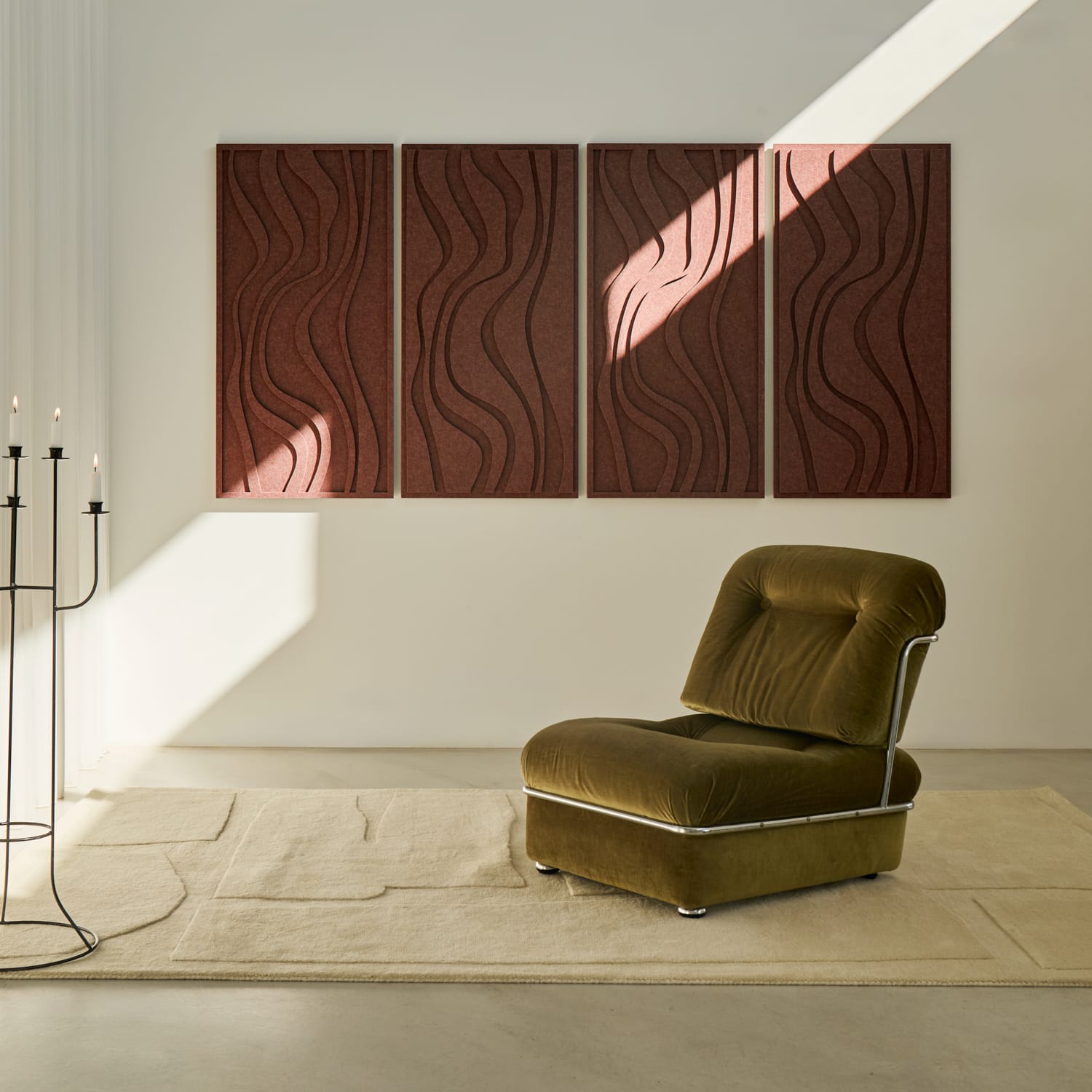 Wave Long - Reddish Brown