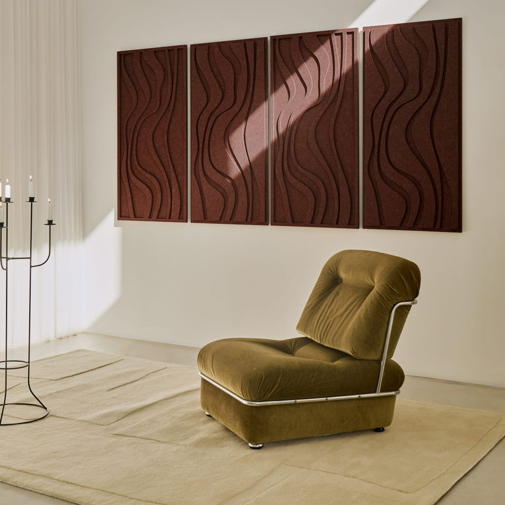 Wave Long - Reddish Brown