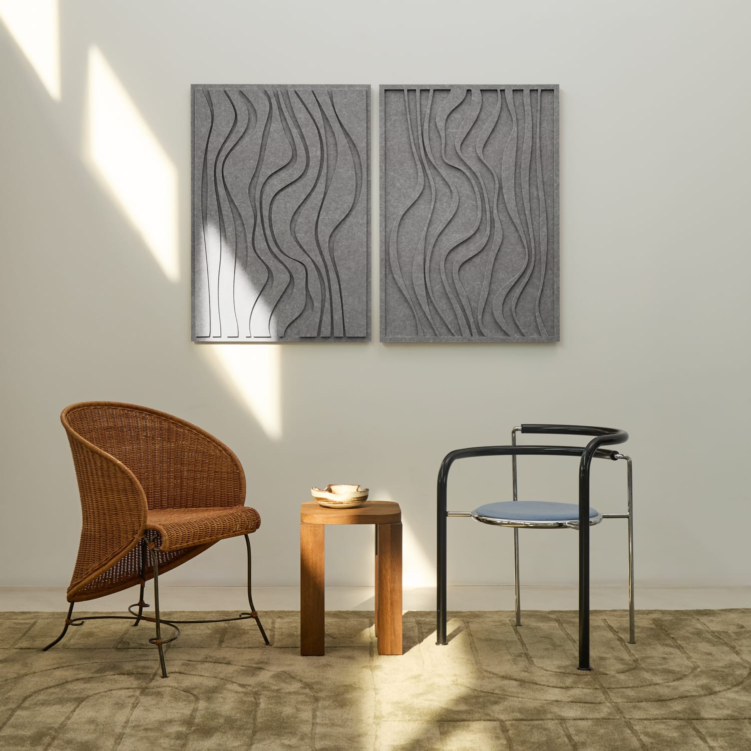 アート・デザイン・音楽 MILNER GRAY Wave Original Cloudy Grey: Acoustic Panel – Arturel.com