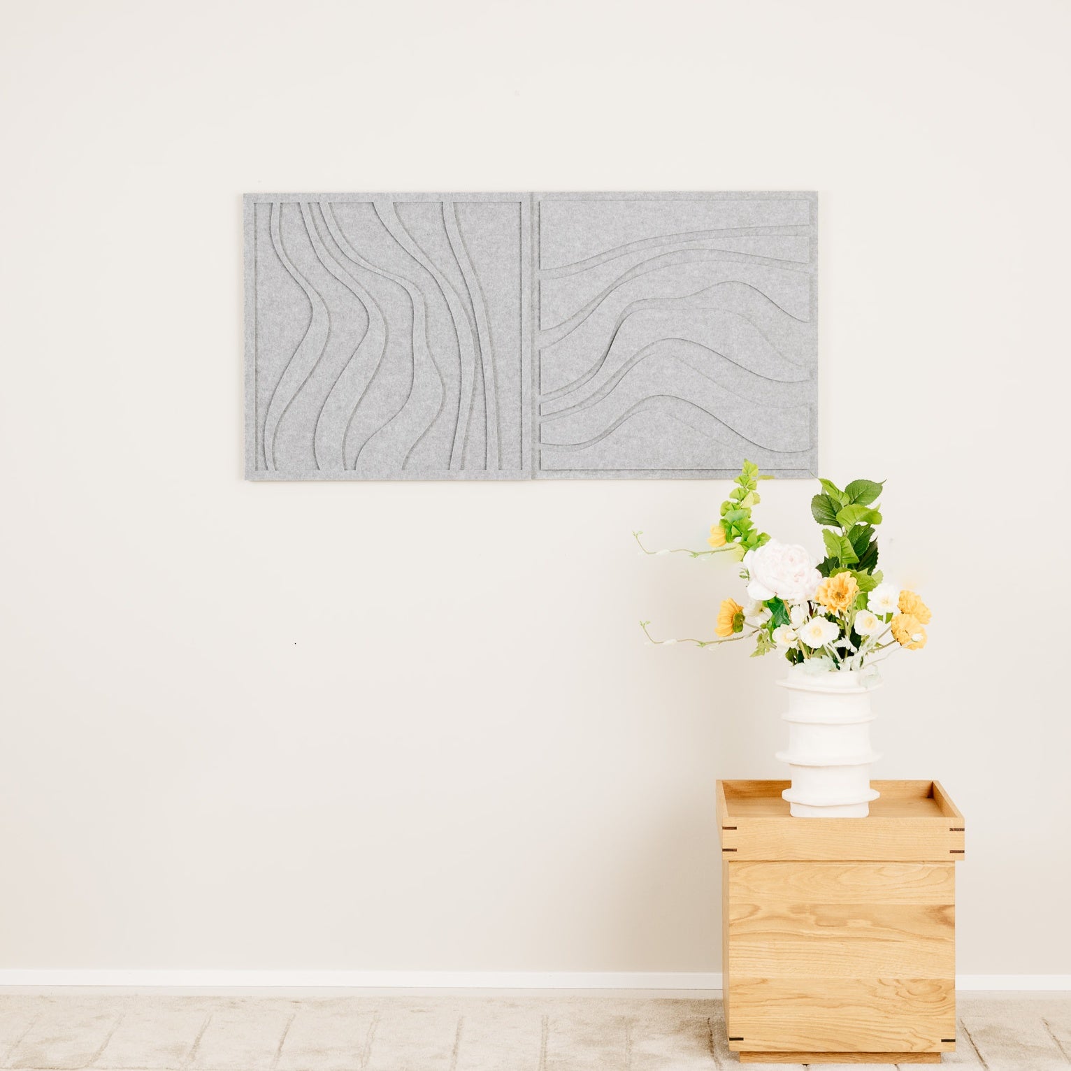 Wave Tile - Cloudy Grey