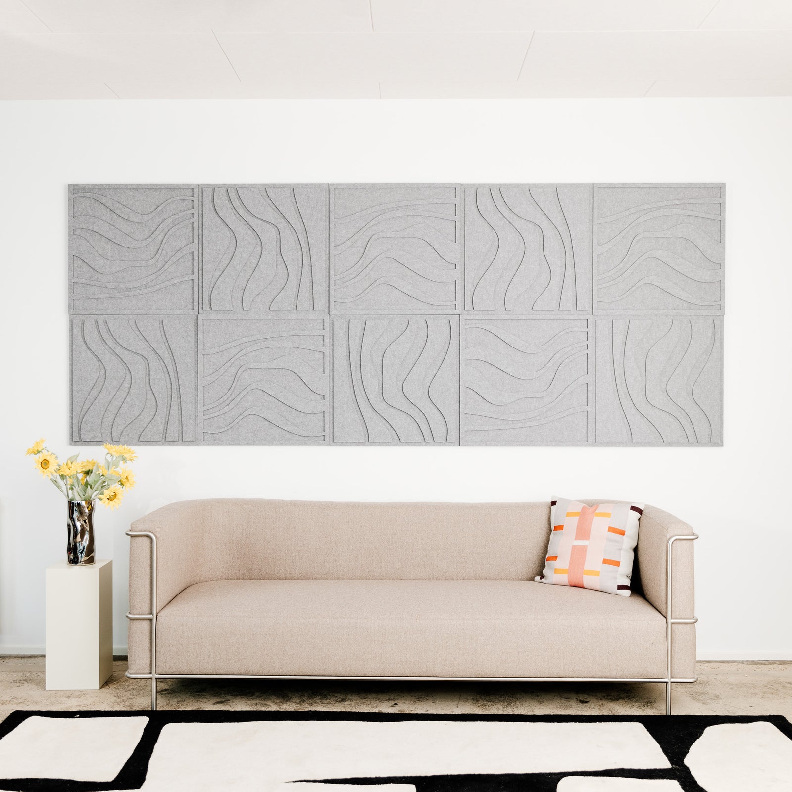 Wave Tile - Cloudy Grey