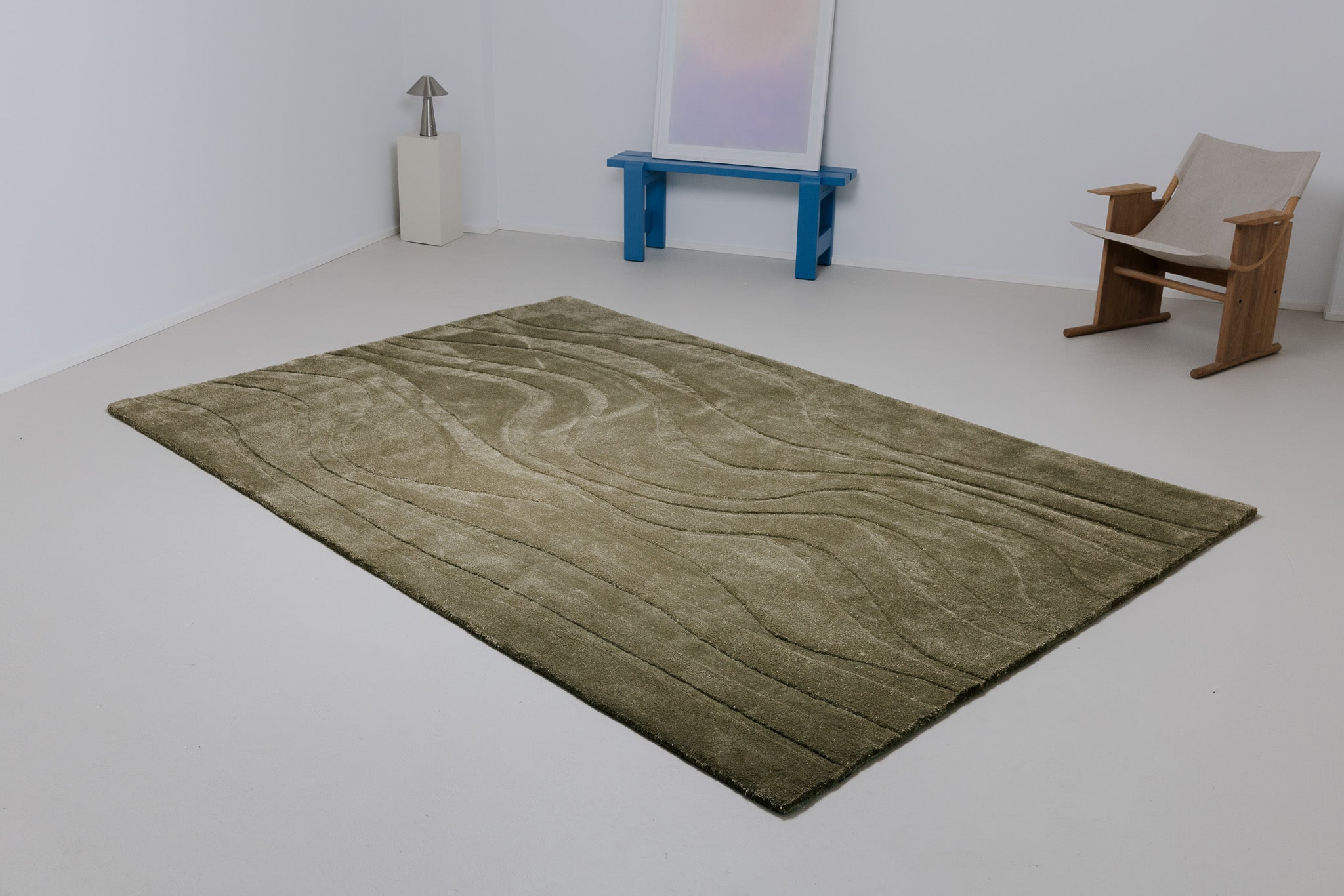 Wave rug - Soft Olive