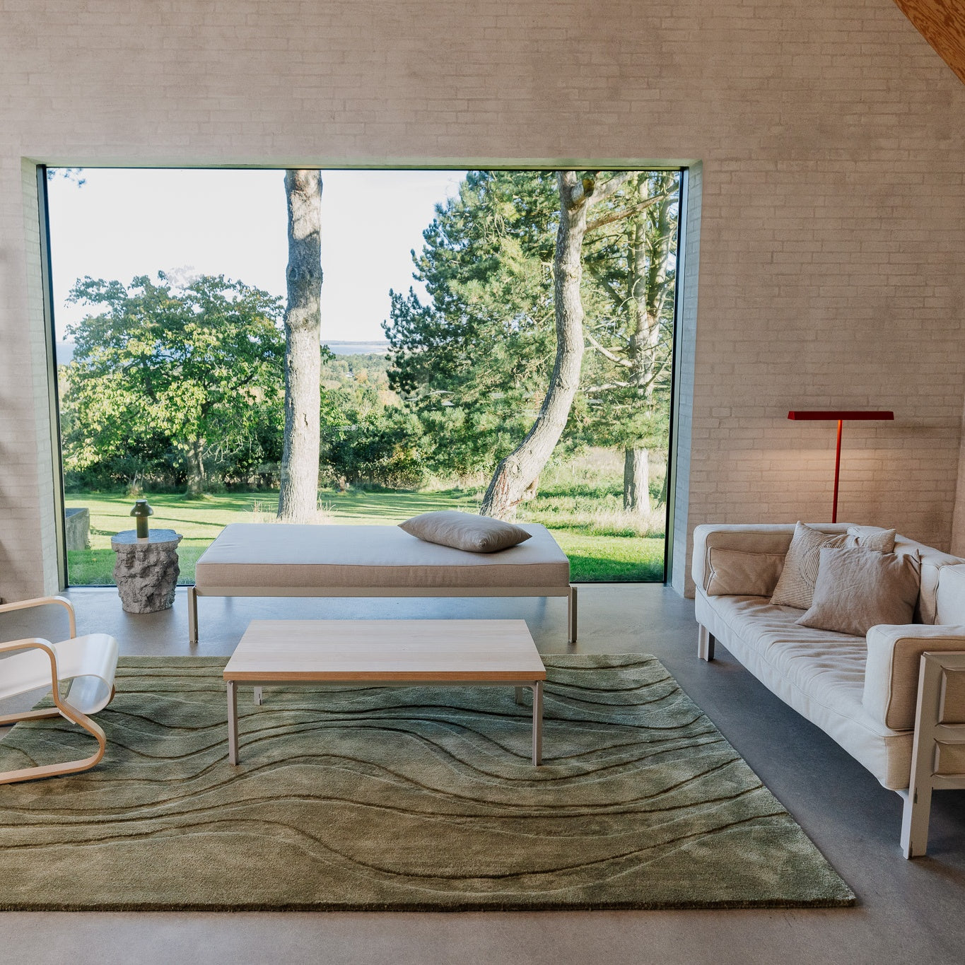 Wave rug - Soft Olive