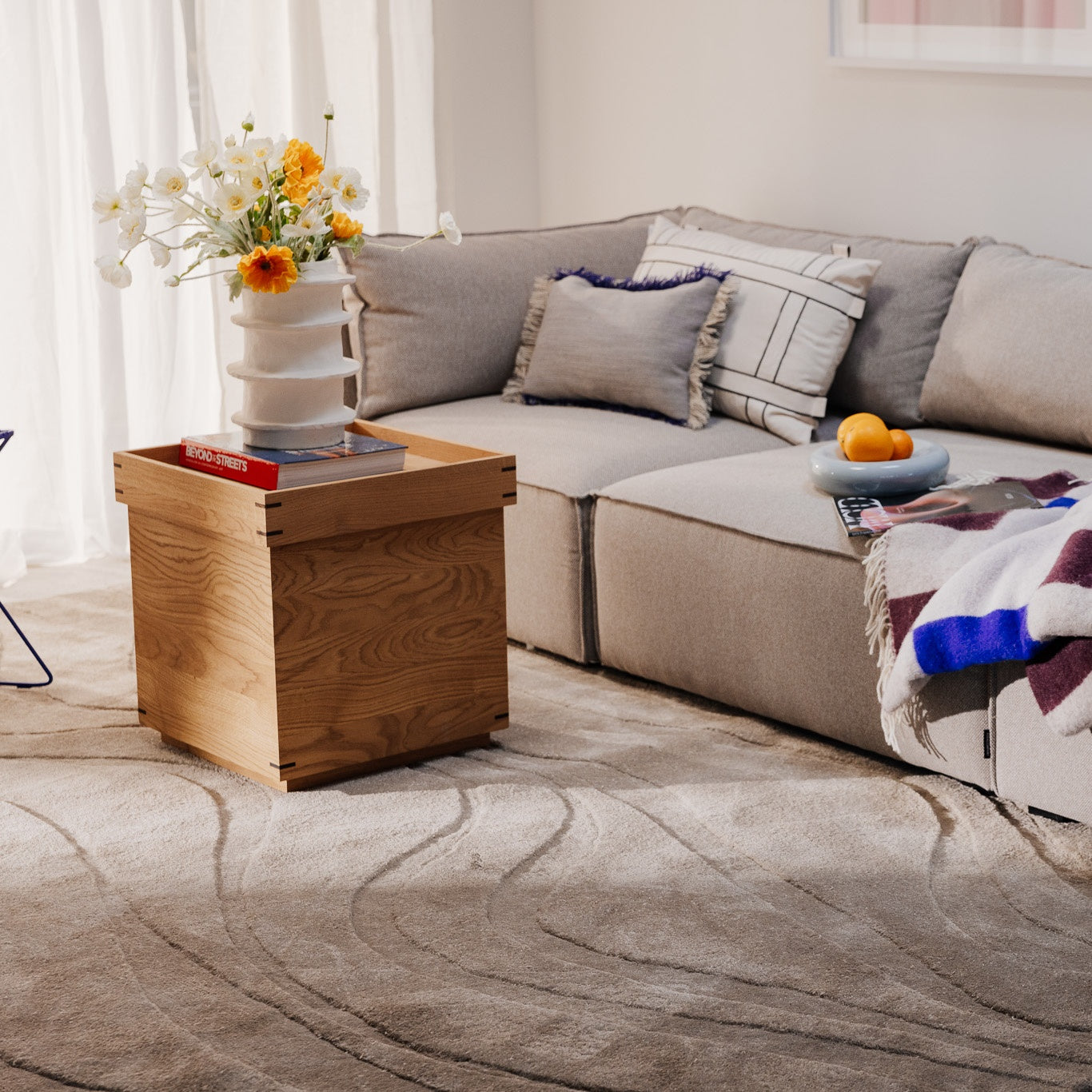 Wave rug - Warm Grey