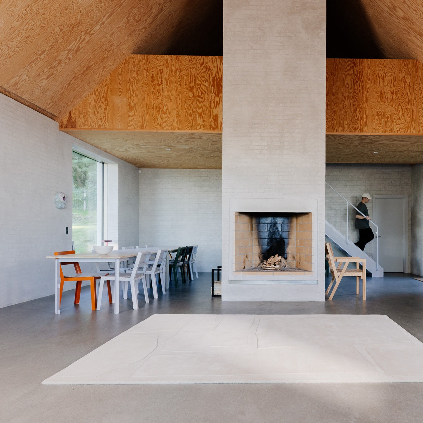 Stone rug - Ivory