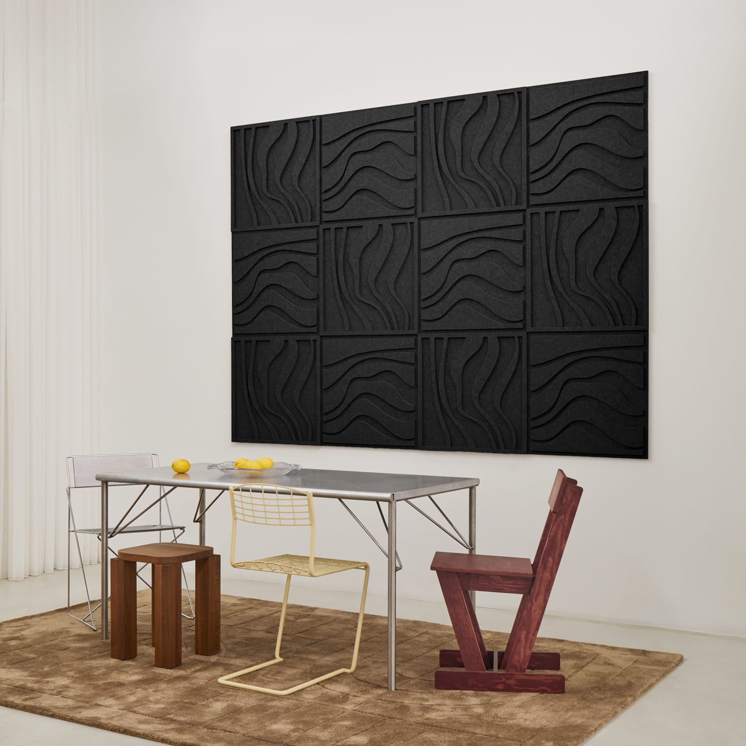 Wave Tile - Night Black