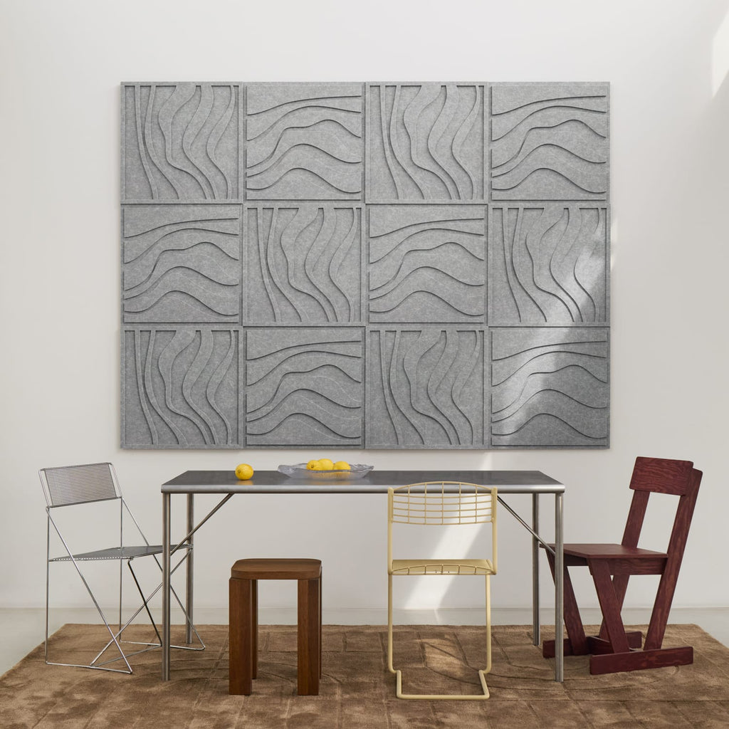 Wave Tile - Cloudy Grey | Decorative Acoustic Tiles | Arturel – Arturel.com