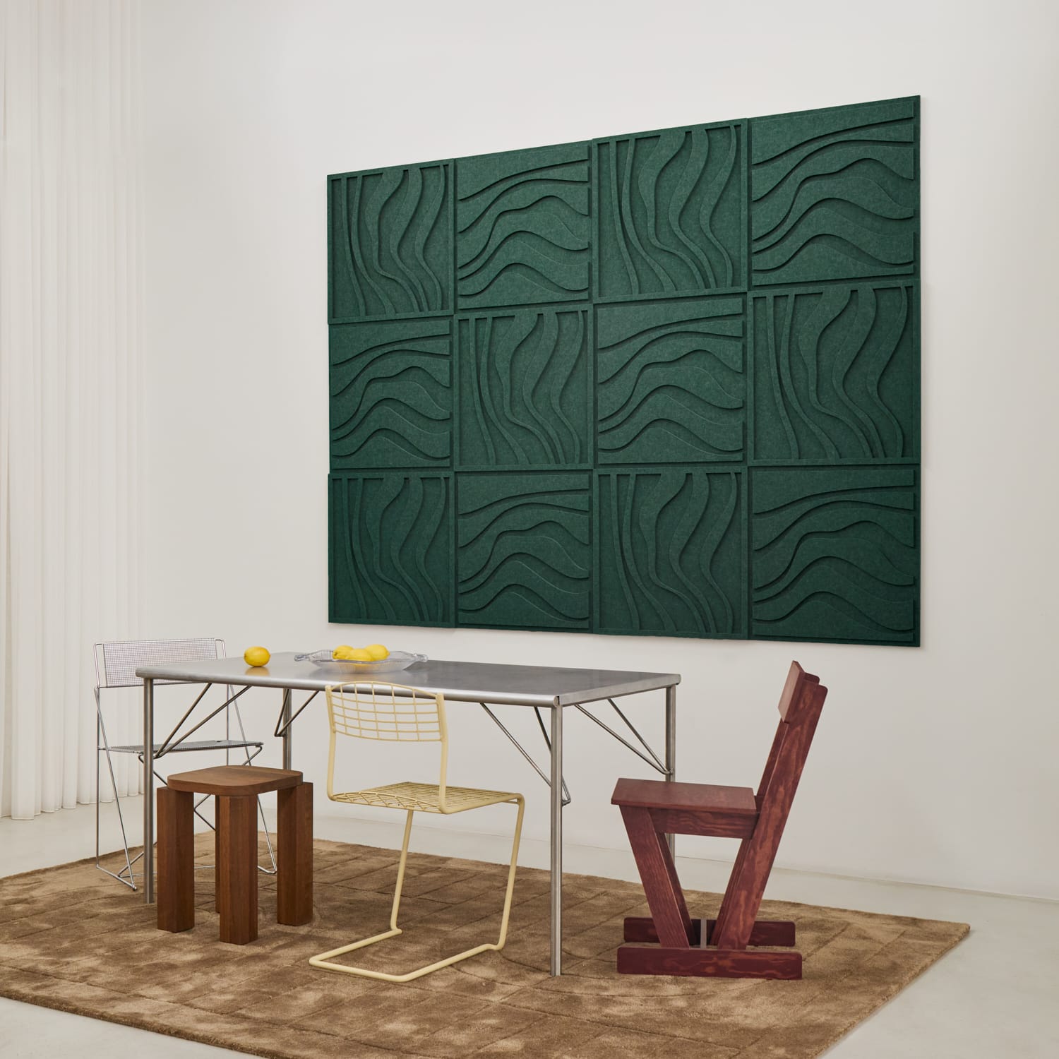 Wave Tile - Petroleum Green