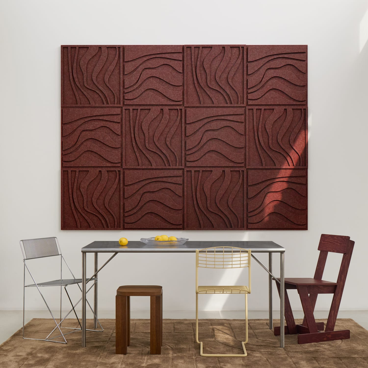 Wave Tile - Reddish Brown