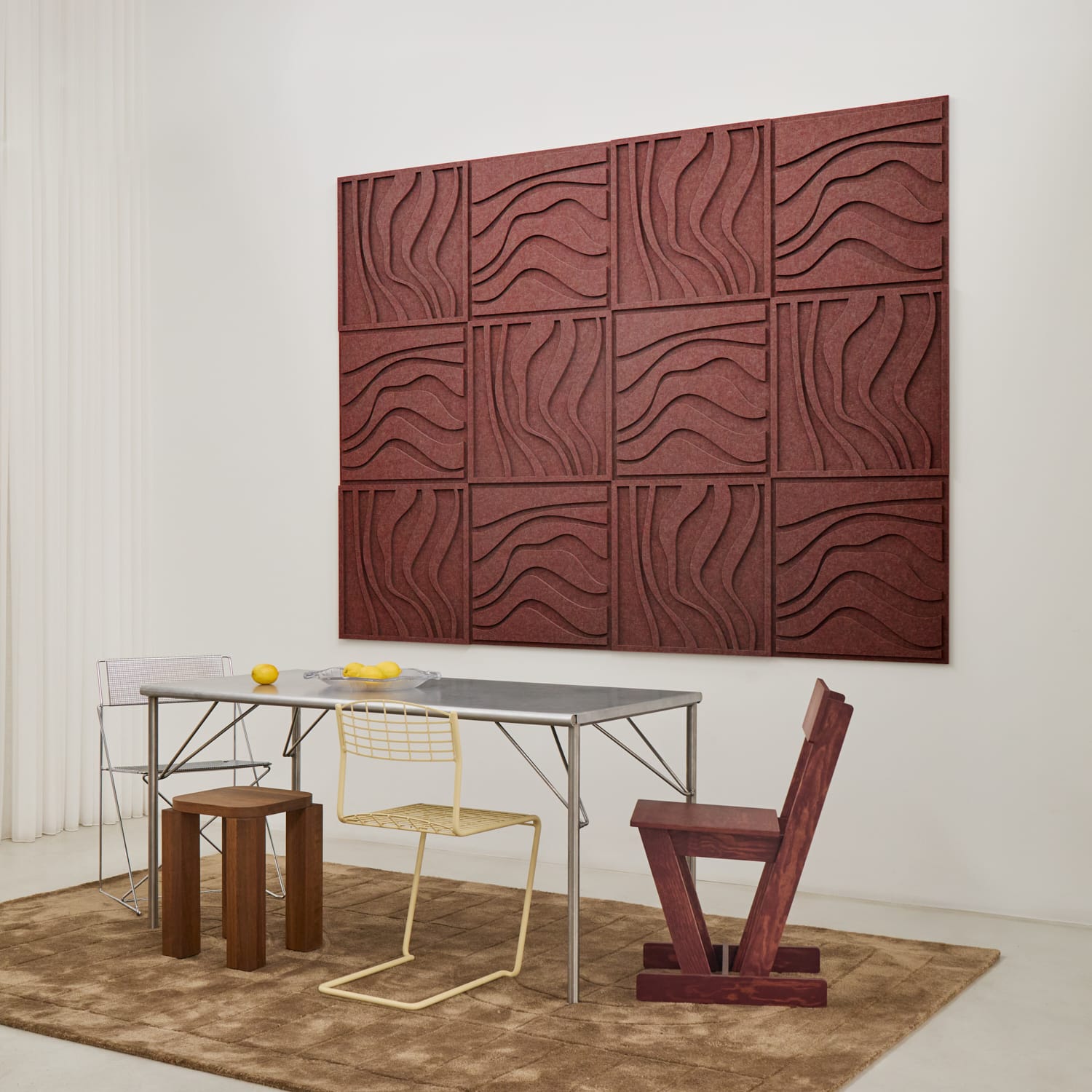 Wave Tile - Reddish Brown