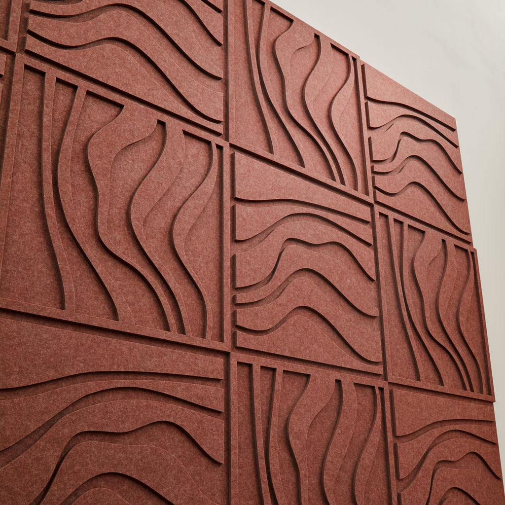 Wave Tile - Reddish Brown