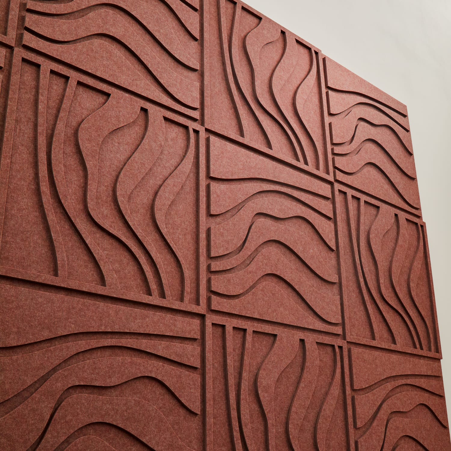 Wave Tile - Reddish Brown
