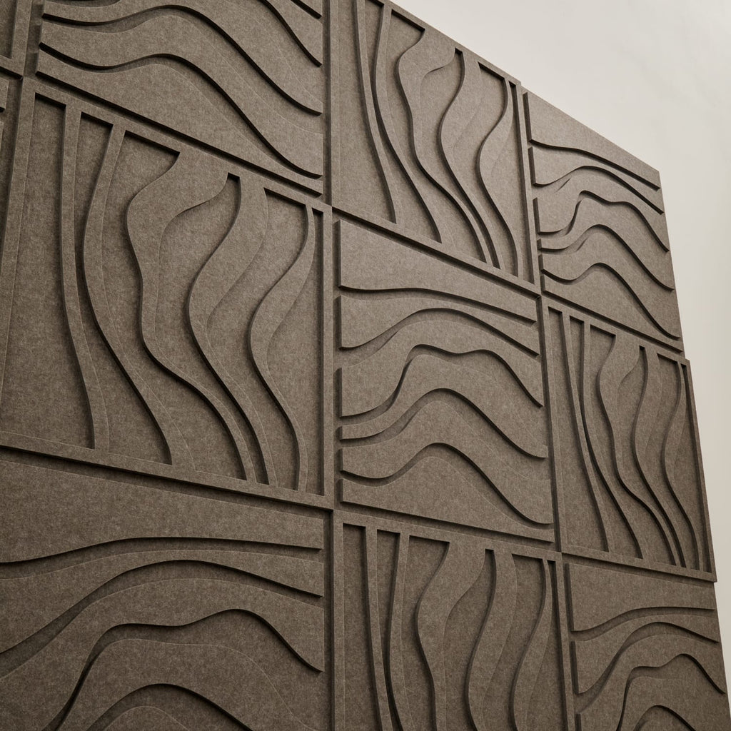 Wave Tile - Warm Grey