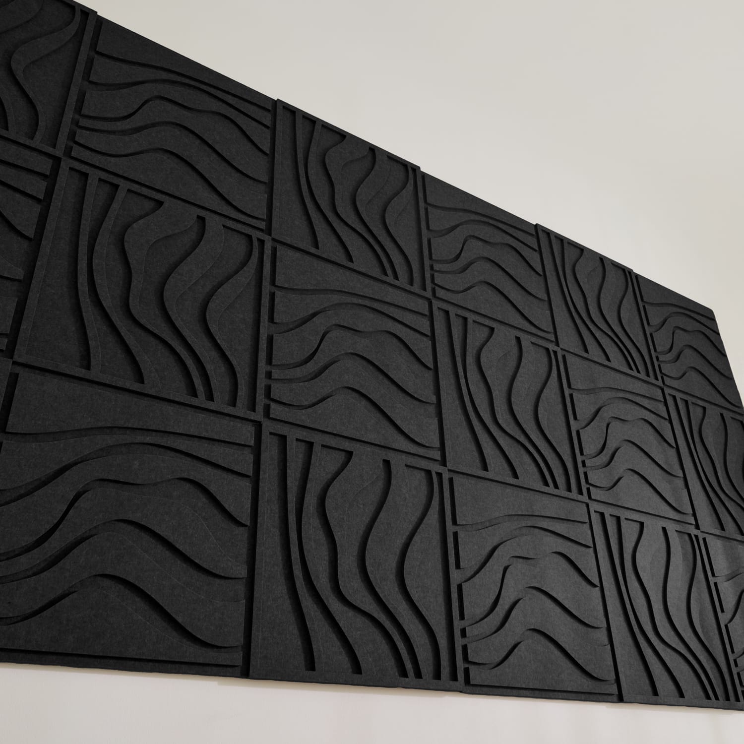 Wave Tile - Night Black